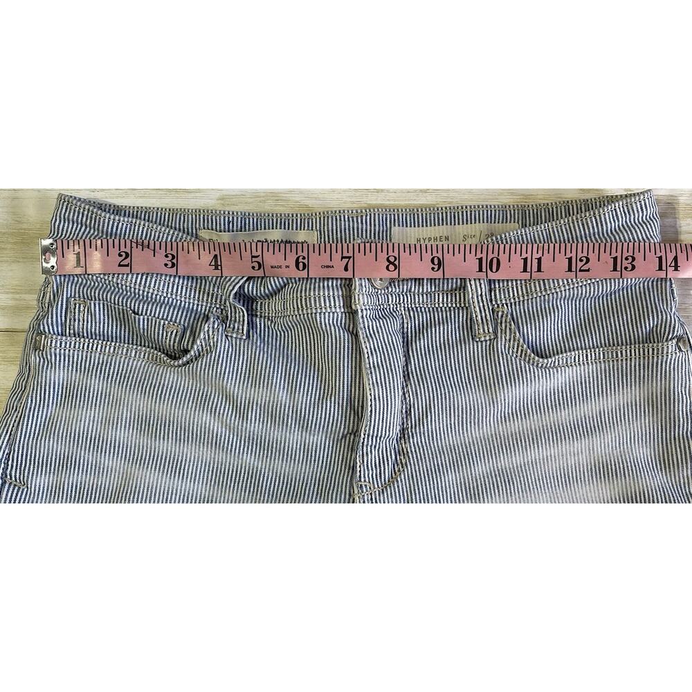 Pilcro and the Letterpress Women’s Blue & White Striped Hyphen Shorts Size 28 - Picture 8 of 11